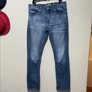 BKE JAKE Distressed Straight Leg Denim Blue Jeans. Good Condition. Size 36L.